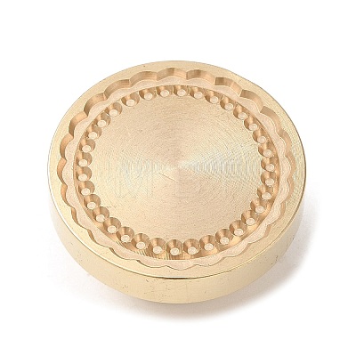 Golden Plated Wax Seal Brass Stamp Head LS-AJEW-C031-01C-1