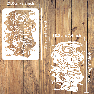 Plastic Drawing Painting Stencils Templates DIY-WH0396-514-1