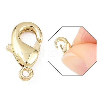Brass Lobster Claw Clasps KK-P130-093G-NR-1