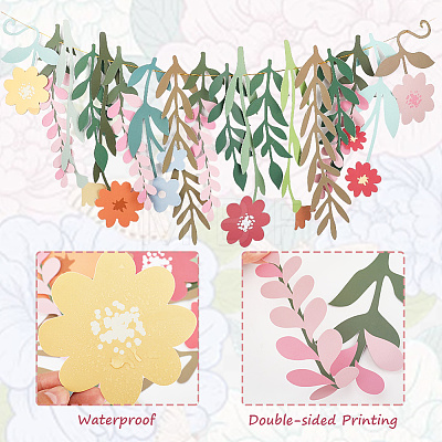 Paper Flower Hanging Banners DIY-WH20049-35-1