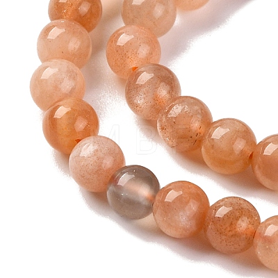 Natural Peach Moonstone Beads Strands G-A235-B07-01-1