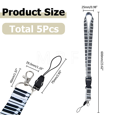 4Pcs Polyester Mobile Straps HJEW-HS0001-07B-1