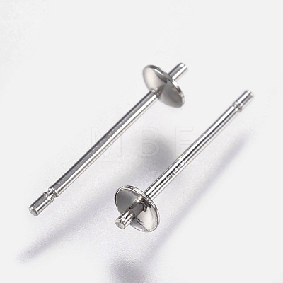 925 Sterling Silver Stud Earring Findings STER-F040-03P-3mm-1