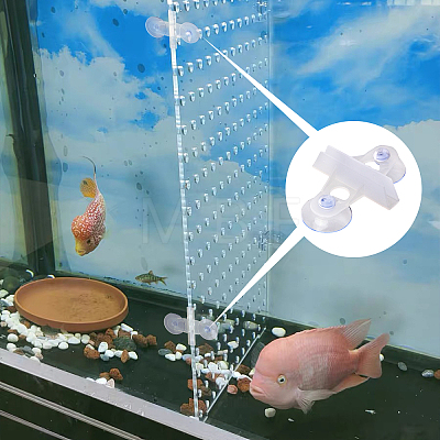 Plastic Fish Tank Aquarium Divider Clips KY-WH0046-68-1