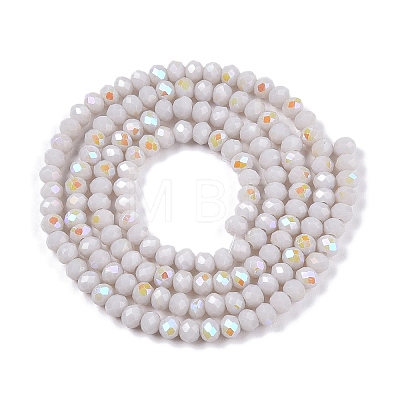 Electroplate Opaque Solid Color Glass Beads Strands EGLA-A044-P2mm-L10-1