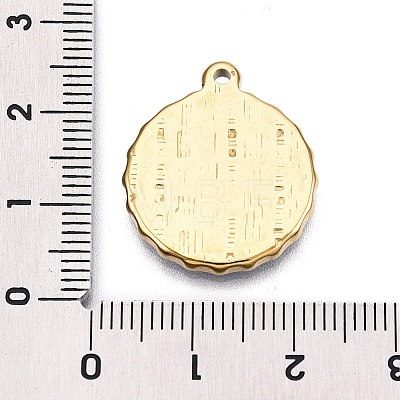 PVD Vacuum Plating 201 Stainless Steel Enamel Pendants STAS-J401-VC837-1