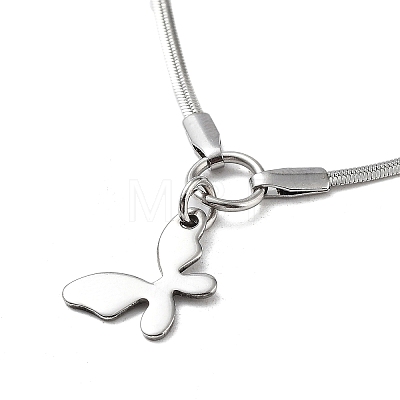 Butterfly Pendant Necklaces NJEW-Q335-04A-P-1