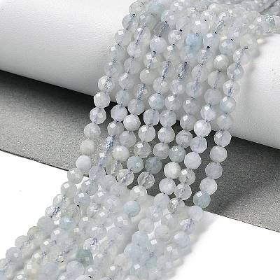 Natural Aquamarine Beads Strands G-E411-19E-4mm-01-1