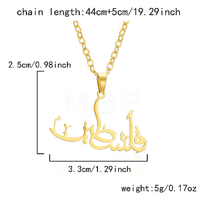 201 Stainless Steel Pendant Necklaces FS-WGC5120-01-1