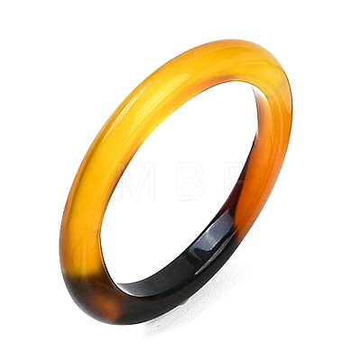 Dyed & Heated Natural Striped Agate/Banded Agate Finger Rings for Women RJEW-Z075-01Q-1