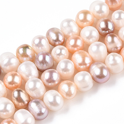 Natural Cultured Freshwater Pearl Beads Strands PEAR-N013-07F-01-1