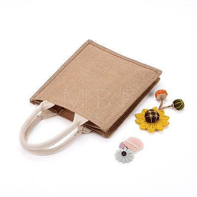 Jute Tote Bags Soft Cotton Handles Laminated Interior ABAG-F003-04-1