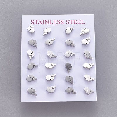 304 Stainless Steel Stud Earrings X-EJEW-F227-19P-1