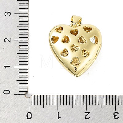 Rack Plating Brass Micro Pave Clear Cubic Zirconia Pendants KK-A208-04G-04-1