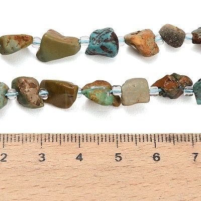 Raw Rough Natural HuBei Turquoise Beads Strands G-A322-B03-01-1
