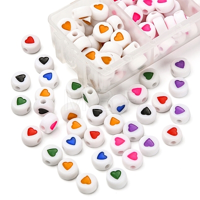 7 Colors Opaque Acrylic Beads MACR-YW0001-76-1