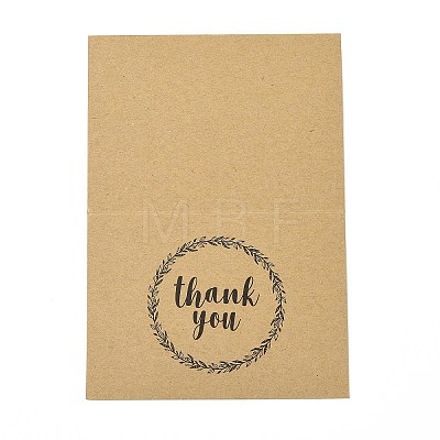 Kraft Paper Thank You Greeting Cards DIY-F120-01C-1