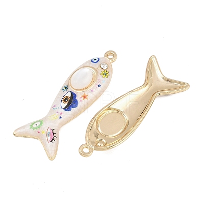 Printed Alloy Enamel Pendants RB-CBAA915-02G-04-1