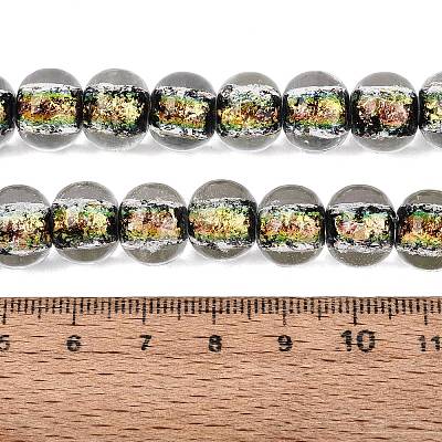 Handmade Foil Glass Beads Strands FOIL-Q002-01A-04-1