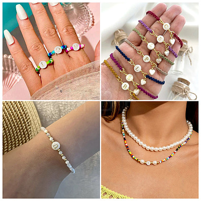 30Pcs 5 Styles Natural Freshwater Shell Beads SHEL-TA0001-32-1