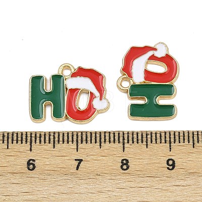 Christmas Themes Alloy Enamel Pendants X-ENAM-Z023-01G-01-1