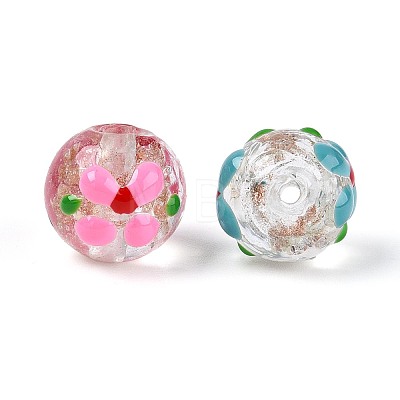 Luminous Handmade Gold Sand Lampwork Beads LAMP-N035-04-1