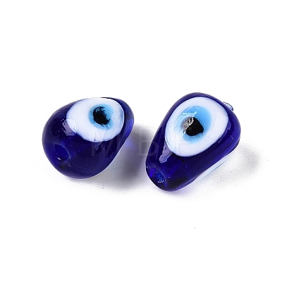 Handmade Evil Eye Lampwork Beads LAMP-T021-16B-1