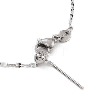 Ion Plating(IP) Adjustable 304 Stainless Steel Dapped Chain Necklaces NJEW-K270-02P-1