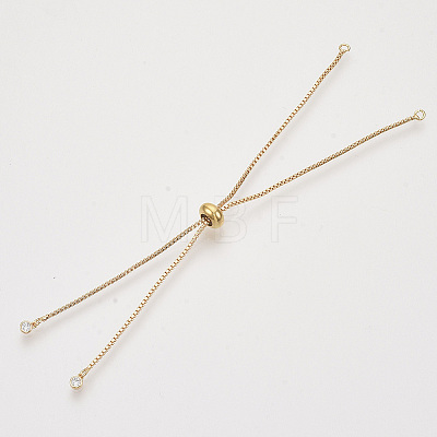Adjustable Brass Box Chain Slider Bracelet/Bolo Bracelets Making X-KK-T054-4G-NF-1