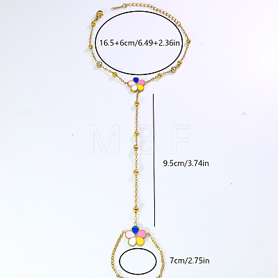 Stainless Steel Enamel Link Ring Bracelets SJ3386-1