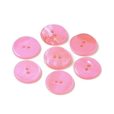 Spray Paint Natural Freshwater Shell Button BSHE-H018-15D-1