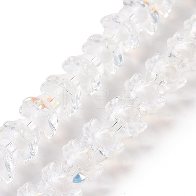 Transparent Glass Beads Strands LAMP-H061-01D-1