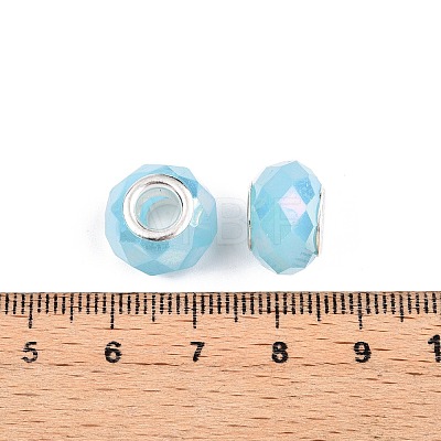 Imitation Jade Glass European Beads GPDL-N004-B14mm-A03-1