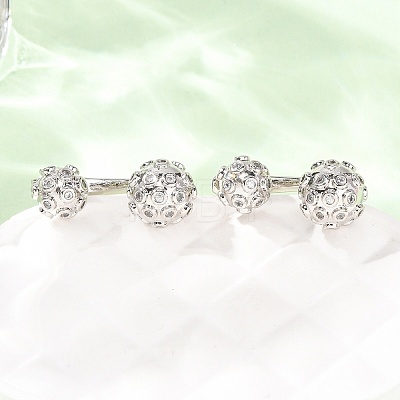 Brass Micro Pave Cubic Zirconia Stud Earrings EJEW-D351-13P-02-1