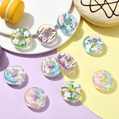 5Pcs 5 Styles Opaque Acrylic Beads MACR-YW0004-50-1