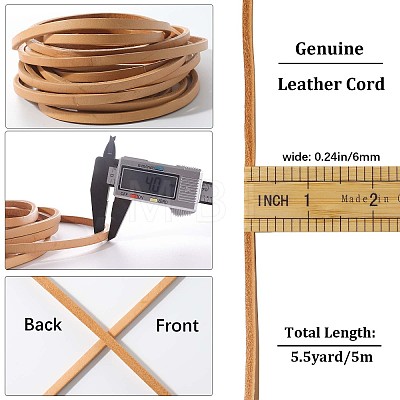 Gorgecraft Flat Cowhide Leather Cord WL-GF0001-10B-01-1