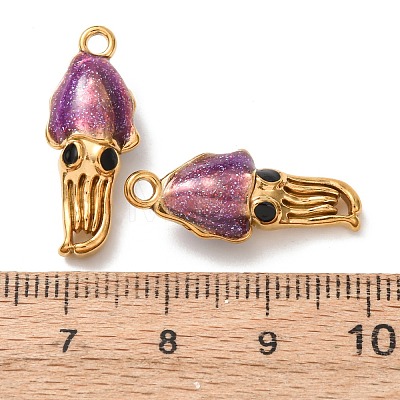 304 Stainless Steel Enamel Pendants STAS-Z193-13G-06A-1