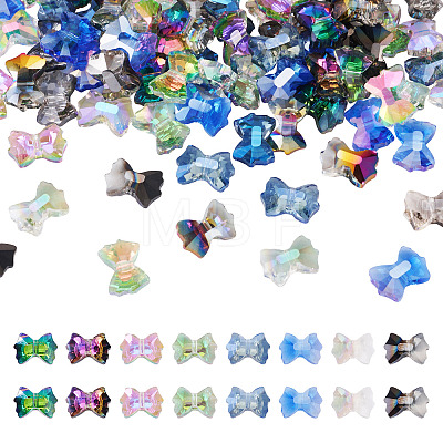 80Pcs 8 Colors Electroplate Glass Beads FIND-TA0010-08-1