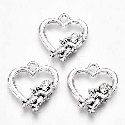 Tibetan Style Alloy Pendants TIBE-S323-087AS-RS-1