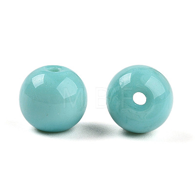 Opaque Solid Color Glass Beads GLAA-N007-8mm-A13-1