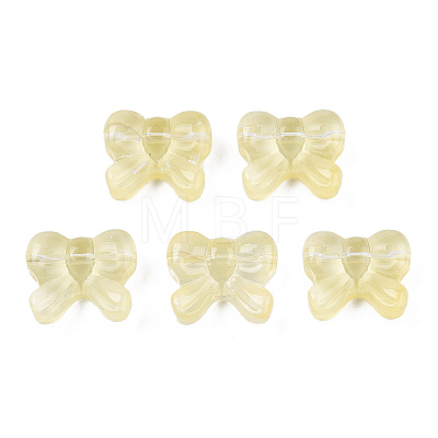 Transparent Spray Painted Glass Beads LS-GLAA-N035-025-C07-1