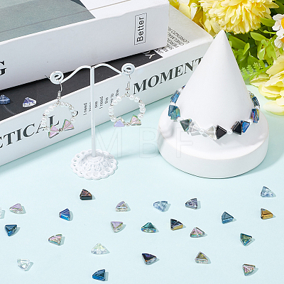 160Pcs 10 Styles Electroplate Transparent Glass Beads Strands EGLA-SP0001-21-1