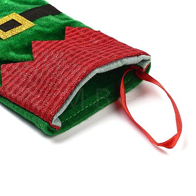 Christmas Stocking Felt Cloth & Iron Pendant Decoration DJEW-K027-01B-02-1