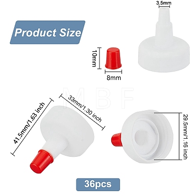 Plastic Bottle Spout Cap with Red Sealer Tip FIND-WH0191-09-1