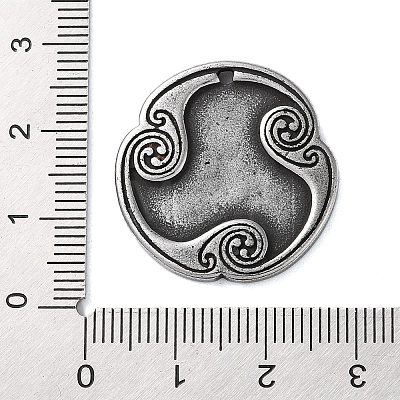 Rune Letters Alloy Pendants PALLOY-S193-01AS-22-1