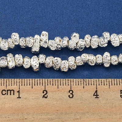 Electroplated Natural Lava Rock Beads Strands G-I360-U02-04-1