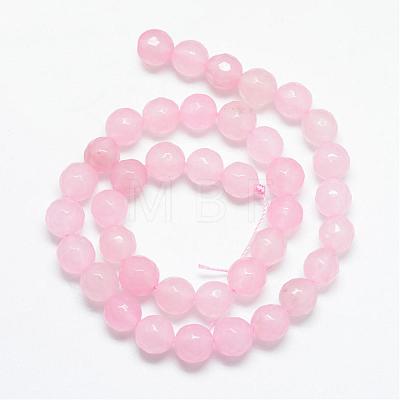 Natural White Jade Bead Strands G-R346-10mm-18-1