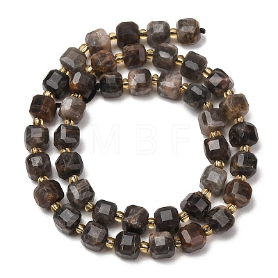 Natural Black Moonstone Beads Strands GG-CBAC972-A08-01-1