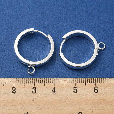 201 Stainless Steel Huggie Hoop Earrings Findings STAS-A167-01V-S-1