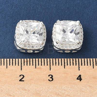 Brass Micro Pave Cubic Zirconia Beads KK-A253-20S-04-1